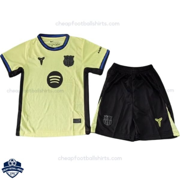 Barcelona Yellow Special Edition Kids Football Kit 25/26 - front view