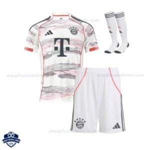 Bayern Munich Away Kids Cheap Football Kit 2025/26 - Front View