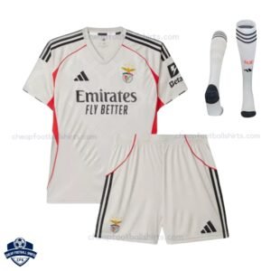 Benfica Away Kids Cheap Football Kit 2025/26 - Front View