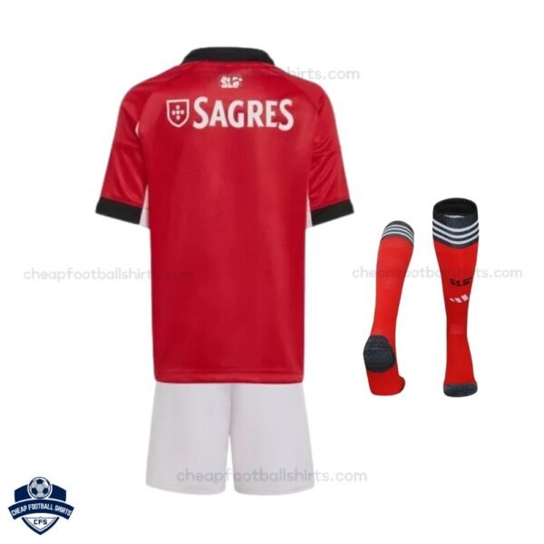 Benfica Home Kids Cheap Football Kit 2025/26 - Back View