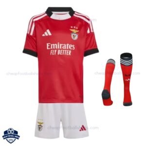 Benfica Home Kids Cheap Football Kit 2025/26 - Front View
