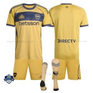 Boca Juniors Away Kids Cheap Football Kit 2025/26 - Overview with socks