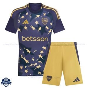 Boca Juniors Third Kids Football Kit 25/26 - front view