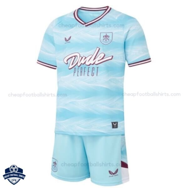 Burnley Away Kid Cheap Football Kit 25/26 - Front View