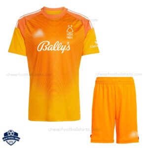 Nottingham Forest Goalkeeper Kids Football Kit 25/26 - Front View