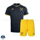 West Ham United Third Kids Football Kit 25/26 - Front View
