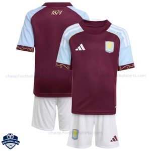 Aston Villa Home Kids Cheap Football Kit 25/26