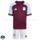 Aston Villa Home Kids Cheap Football Kit 25/26 - Front View