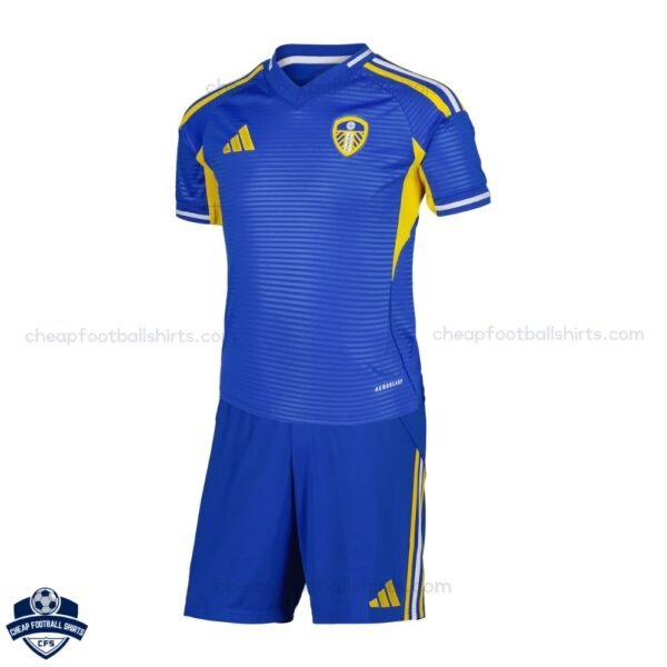 Leeds United Away Kids Football Kit 25/26