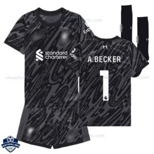 Liverpool A.BECKER 1 Goalkeeper Kids Football Kit 24/25 - Over View