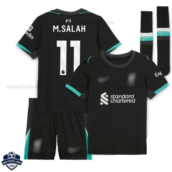 Liverpool Away Kids Football Kit 24/25 M.SALAH 11 - Front View