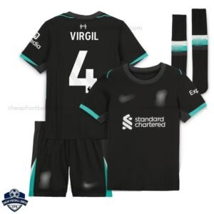Liverpool Away Kids Football Kit 24/25 VIRGIL 4 - Front View