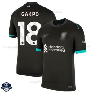 Liverpool Away Men Football Shirt 24/25 GAKPO 18 - Front View