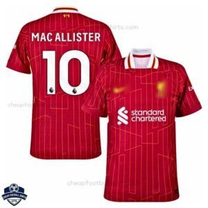 Liverpool Home Men Football Shirt 24/25 MAC ALLISTER 10 - Front View
