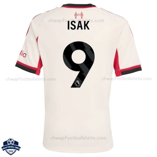 Liverpool Away Men Football Shirt 25/26 ISAK 9 - back view