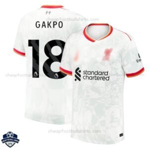 Liverpool Third Men Football Shirt 24/25 GAKPO 18 - Front View