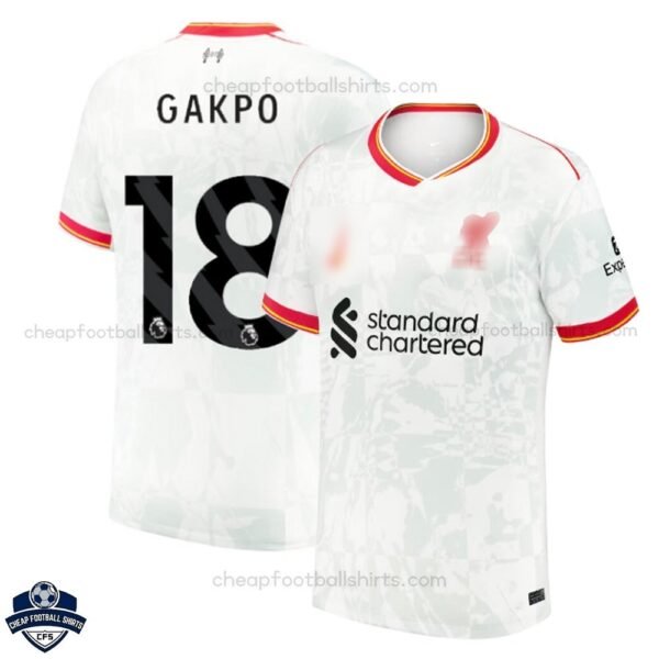 Liverpool Third Men Football Shirt 24/25 GAKPO 18 - Front View