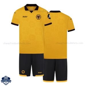 Wolves Home Kids Football Kit 25/26