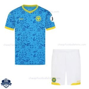 Wolves Third Kids Football Kit 25/26 - Front view