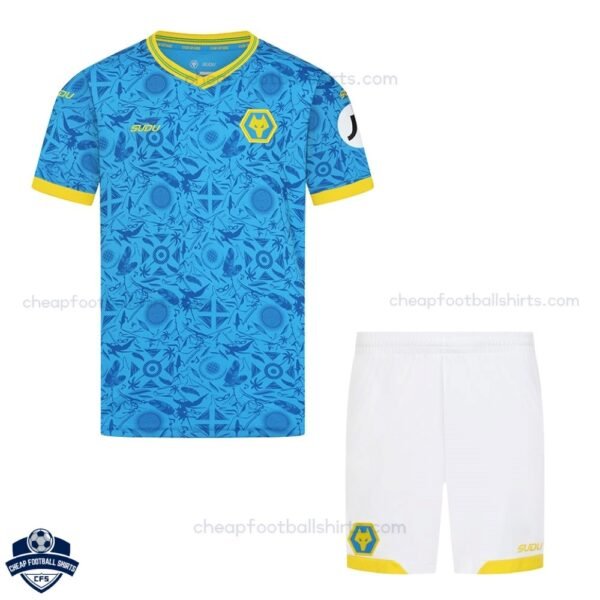 Wolves Third Kids Football Kit 25/26 - Front view