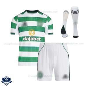 Celtic Home Kids Cheap Football Kit 2025/26 - Front View
