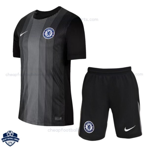 Chelsea Black Goalkeeper Kids Football Kit 25/26 - front view