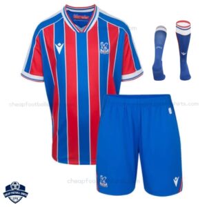 Crystal Palace Home Kids Cheap Football Kit 2025/26 - Front View