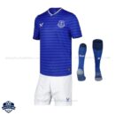 Everton Home Kids Cheap Football Kit 2025/26 - Front View with socks