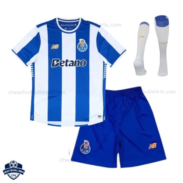 FC Porto Home Kids Cheap Football Kit 2025/26 - Front View