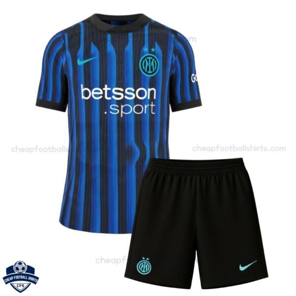 Inter Milan Home Kids Football Kit 25/26 - front view