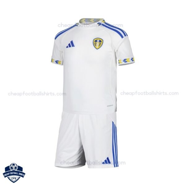 Leeds United Home Kids Cheap Football Kit 2025/26 - Front View