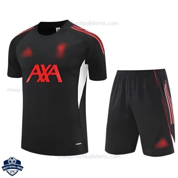 Liverpool Black Training Kids Football Kit 25/26 - front view
