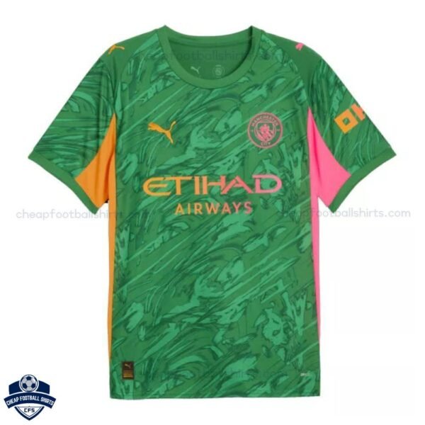 Manchester City Green Goalkeeper Men Football Shirt 25/26 - front view