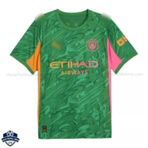 Manchester City Green Goalkeeper Football Shirt 25/26 - Front View