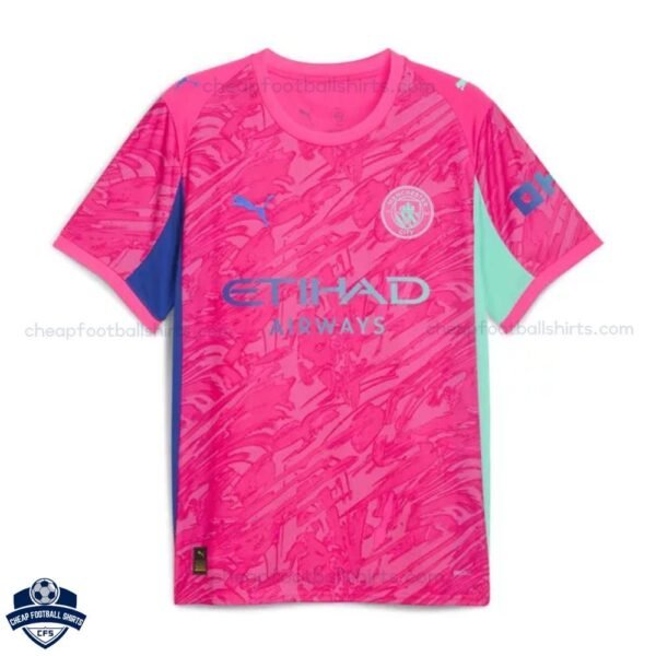 Manchester City Pink Goalkeeper Men Football Shirt 25/26 - front view