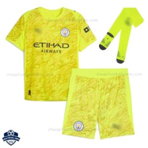 Manchester City Yellow Goalkeeper Kids Cheap Football Kit 2025/26 - Overview
