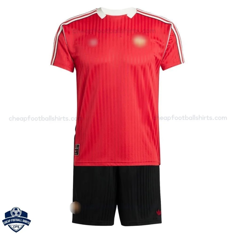 Manchester United Retro Version Kids Football Kit 25/26 - front view