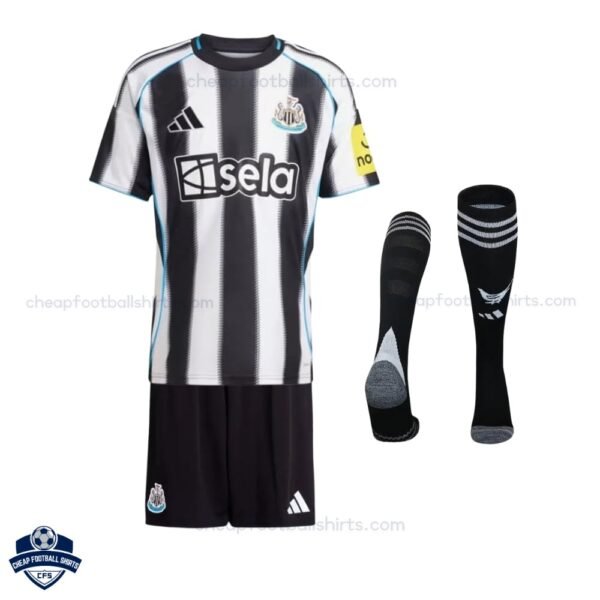 Newcastle United Home Kids Cheap Football Kit 2025/26 - Front View