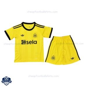 Newcastle United Yellow Goalkeeper Kids Cheap Football Kit 2025/26 - Front View