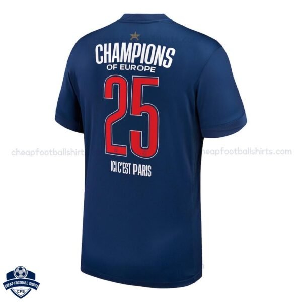 PSG CHAMPIONS 25 Home Men Football Shirt 24/25 - back view