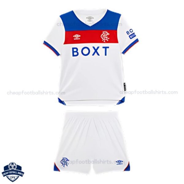 Rangers Away Kids Football Kit 25/26 - front view