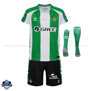 Real Betis Home Kids Football Kit 25/26 - Front View with socks