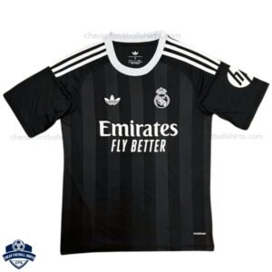 Real Madrid Black Goalkeeper Men Football Shirt 25/26 - front view