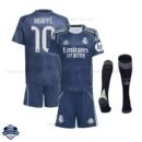 Real Madrid MBAPPÉ 10 Away Kids Cheap Football Kit 2025/26_Overview with socks