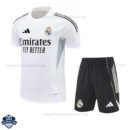 Real Madrid White Training Kids Football Kit 25/26 - front view