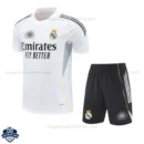 Real Madrid White Training Kids Football Kit 25/26 - front view