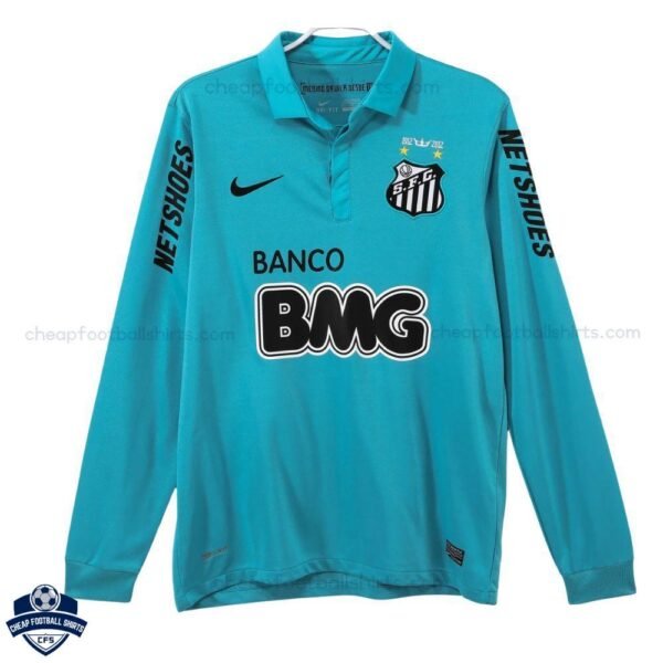 Retro Santos Goalkeeper Men Football Shirt 12/13 Long Sleeve - front view