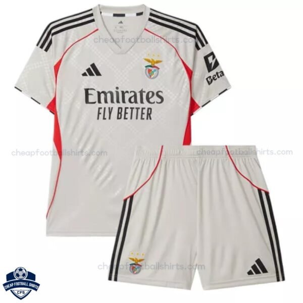 Benfica Away Kids Football Kit 25/26 - front view