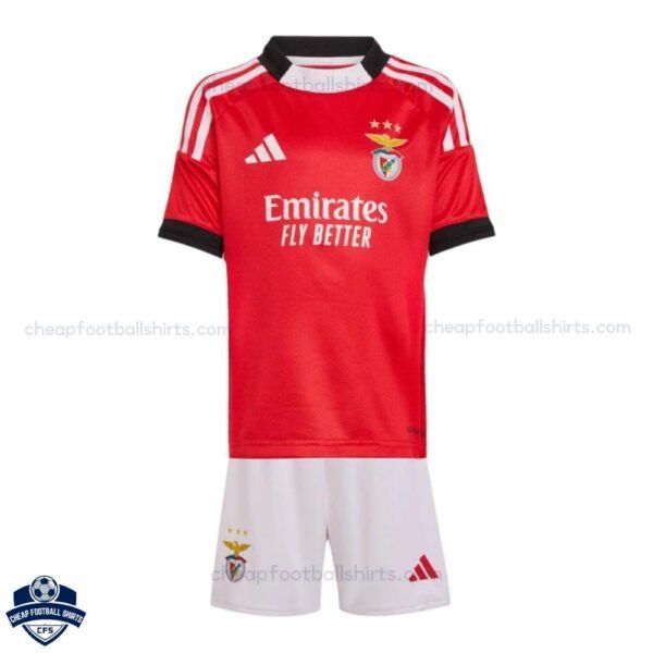 Benfica Home Kids Football Kit 25/26 - front view