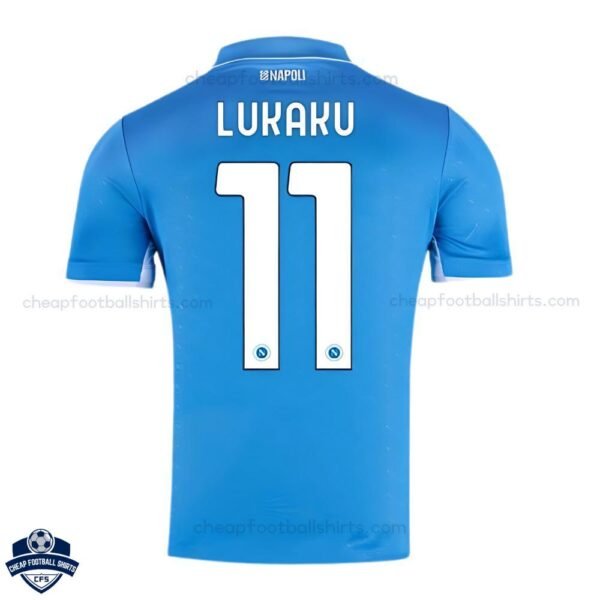 SSC Napoli Lukaku 11 Home Men Football Shirt 24/25 - back view